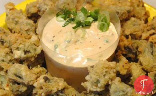 Gombo Cajun fritto con salsa Remoulade