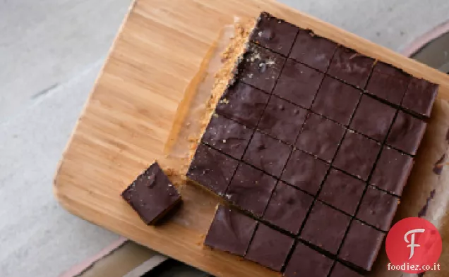 Barrette di burro di arachidi ricoperte di cioccolato