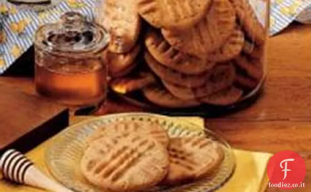 Biscotti al miele e burro di arachidi