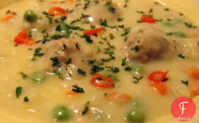 Youvarlakia Avgolemono (Polpetta greca-Uovo/Zuppa di limone)