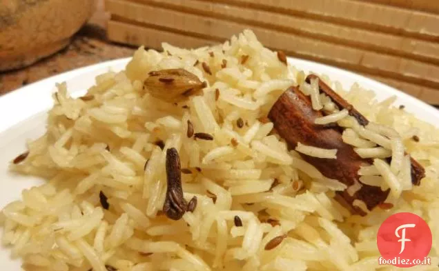 Il delizioso riso di cumino (Jeera) di Charishma