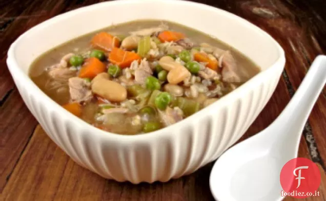 Zuppa di riso selvatico e tacchino
