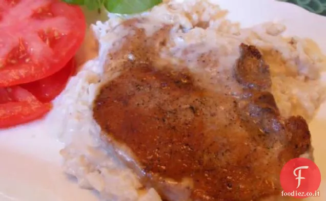 Braciola di maiale Casseruola di riso
