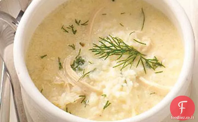 Avgolemono Zuppa di pollo con Riso