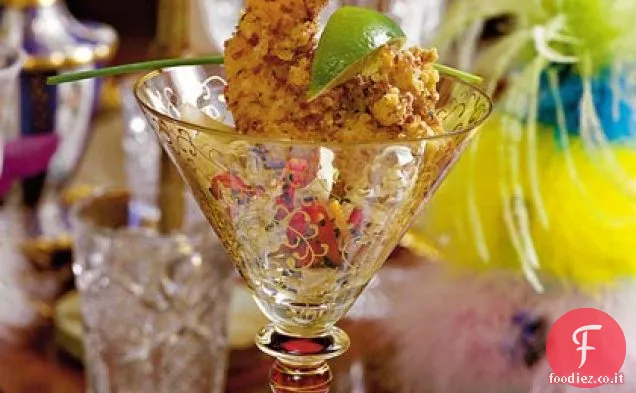 Martini di gamberetti con salsa di cavolo Napa