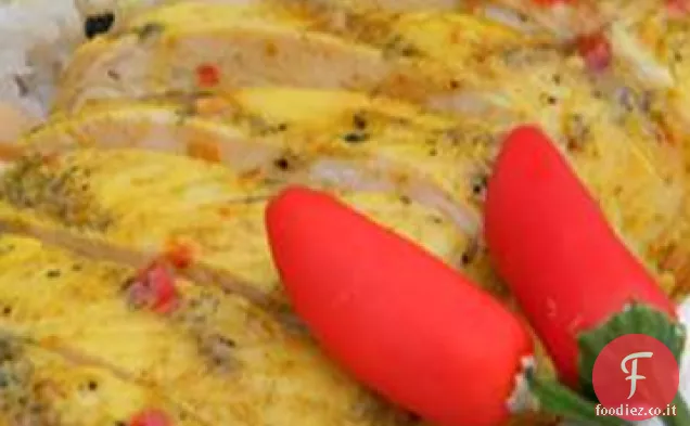 Pollo alla griglia tailandese con salsa di immersione Cile