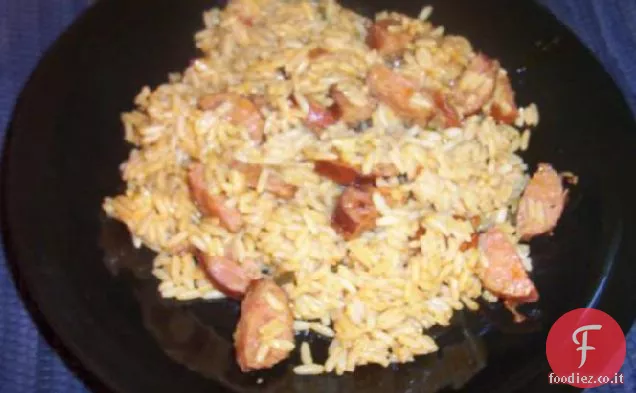 Jambalaya con salsiccia polacca