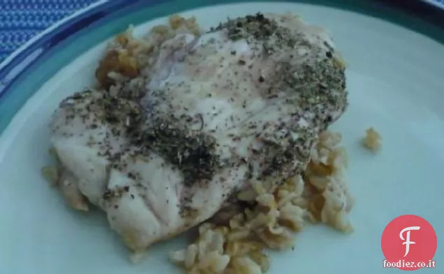 Lemon-Herb pollo e riso cuocere