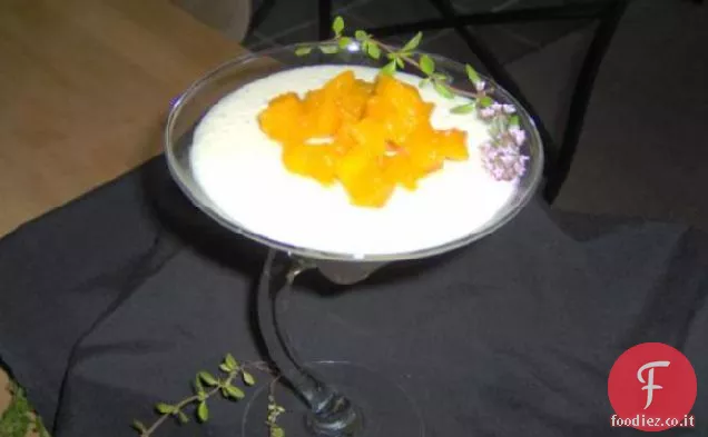 Mango tailandese con budino di riso al cardamomo