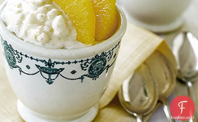 Budino di riso cremoso all'arancia