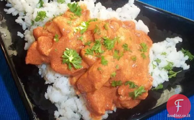 Fumoso Paprika Pollo su riso