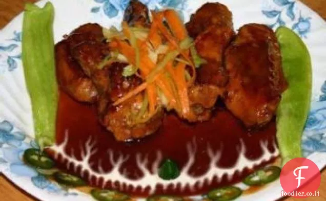 Ali di pollo Bourbon