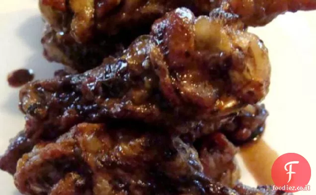 Ali di pollo glassate alla soia balsamica