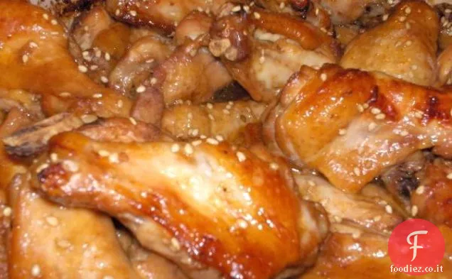 Ali di pollo rivestite di nachos