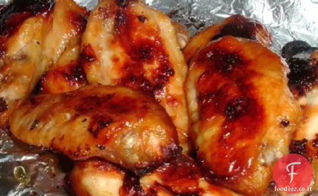Miele appiccicoso Aglio Ali di pollo