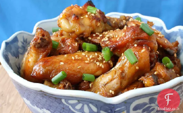 Ali di pollo in salsa di miele-Pentola di coccio