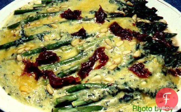 Asparagi con salsa di formaggio Gouda al limone e basilico