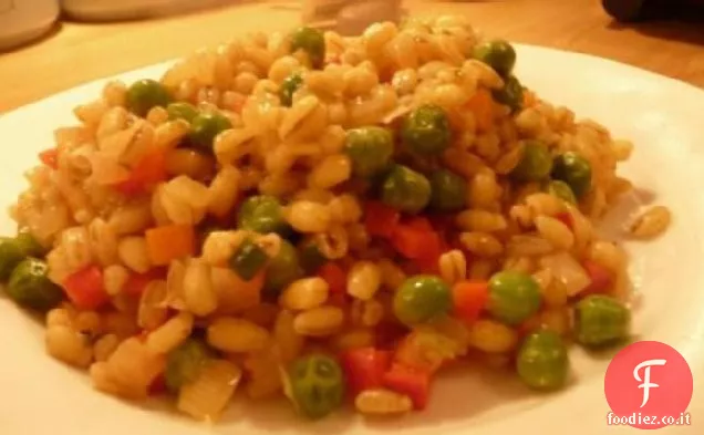 Pilaf di orzo vegetale al limone