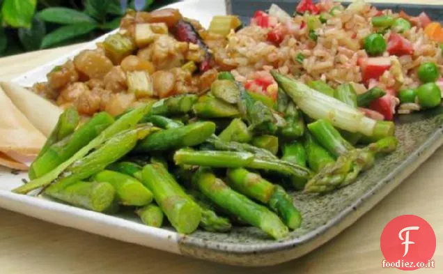 Asparagi glassati al sesamo