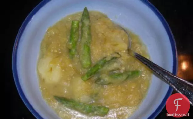 Zuppa di asparagi, porri e patate di Rho