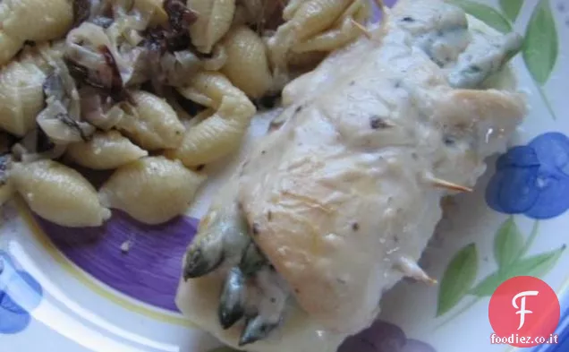 Gusci di pasta con Funghi Portabella e Salsa Boursin