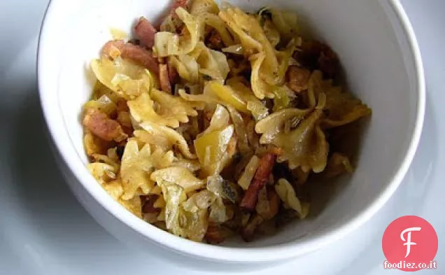 Pasta di pancetta e cavolo