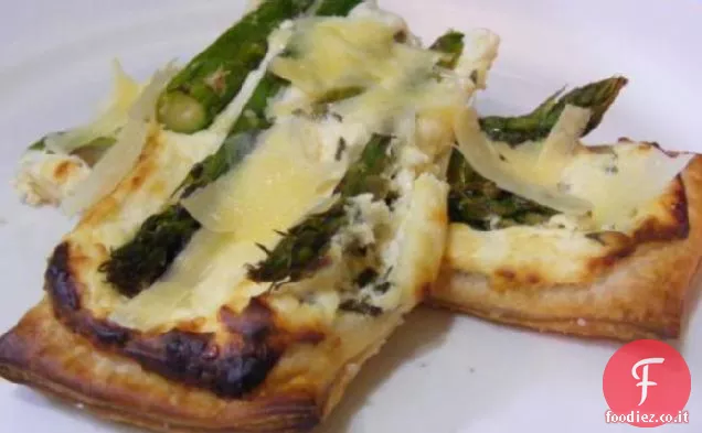 Pasta Frolla con Crema di asparagi e Parmigiano