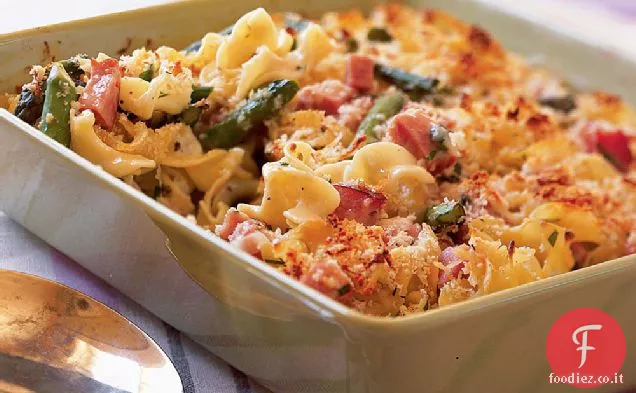 Casseruola di asparagi e prosciutto