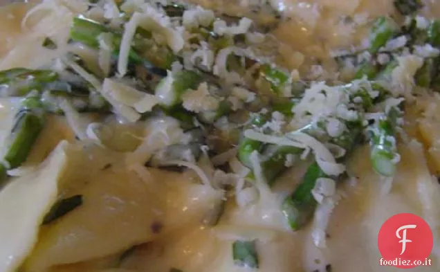 Ravioli con Asparagi, Menta e Mascarpone