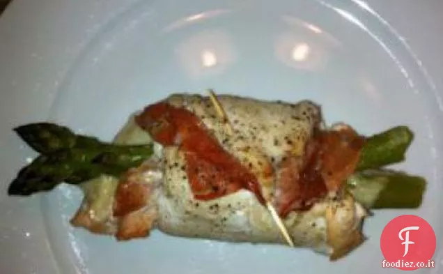 Fagottini di pollo e asparagi