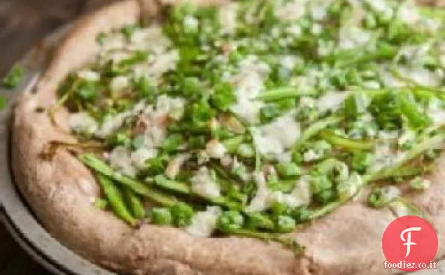 Pizza con Asparagi rasati e Gorgonzola