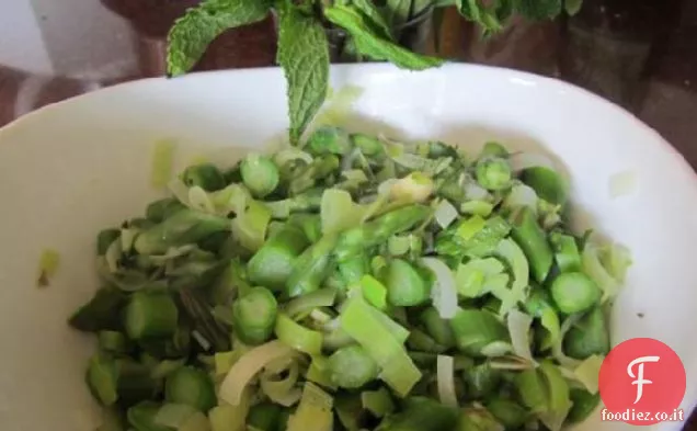 Asparagi irlandesi, Porri alla Menta