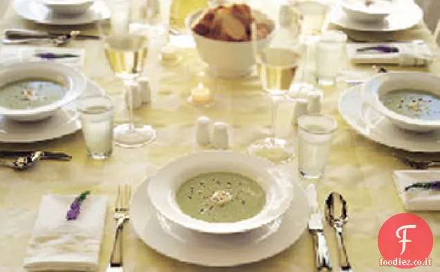Bisque di asparagi con Curry e Crème Fraîche