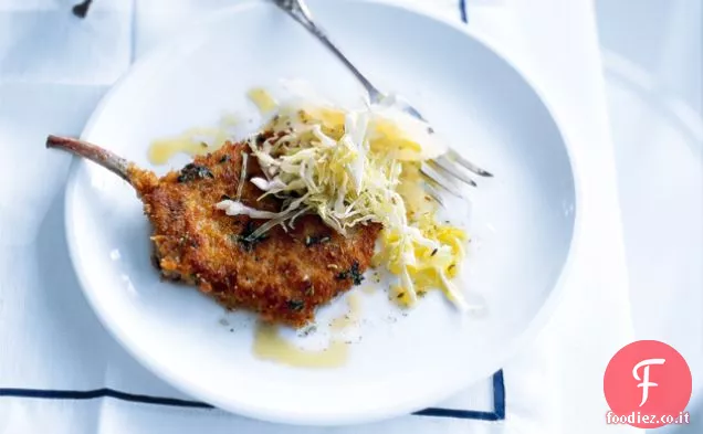 Cotoletta di maiale croccante con cavolo Slaw