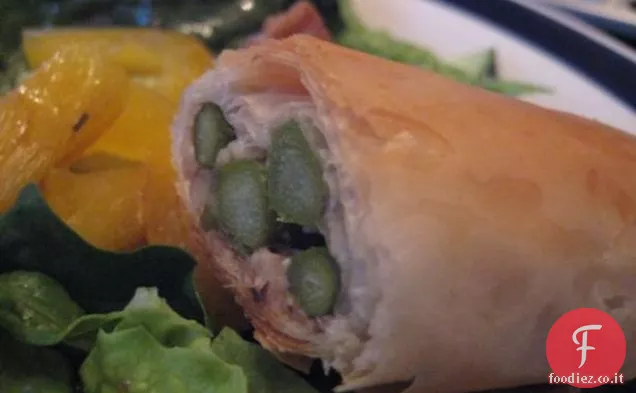 Involtini di asparagi vegani
