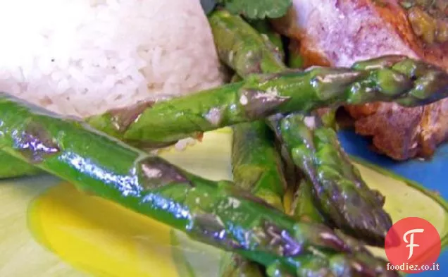Asparagi con cagliata di limone