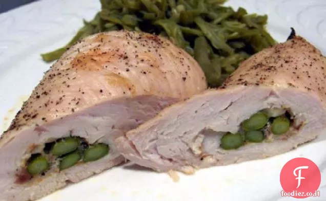 Involtini di asparagi di pollo semplici