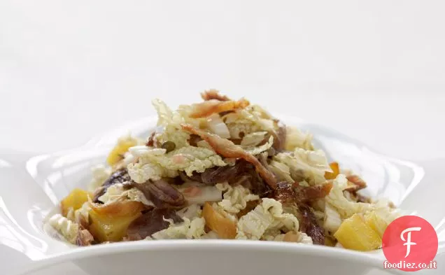 Insalata calda di anatra e cavolo