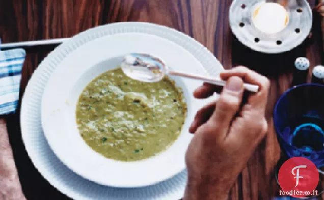 Zuppa di Asparagi arrosto con Gremolata alle erbe primaverili