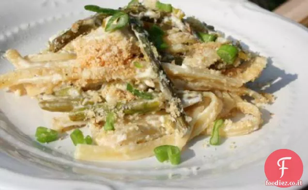 Fettuccine con Asparagi, Limone, Pinoli e Mascarpone