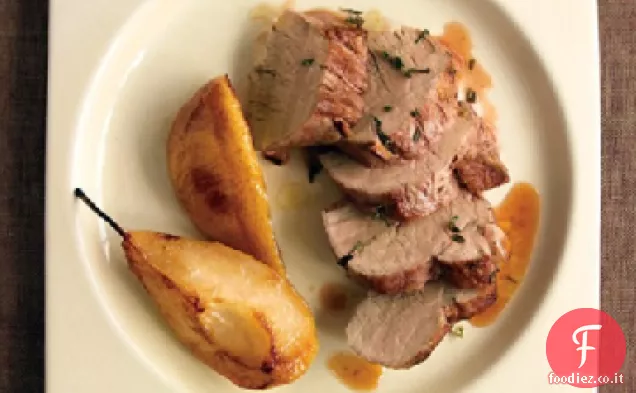Filetto di maiale arrosto alle erbe con Pere