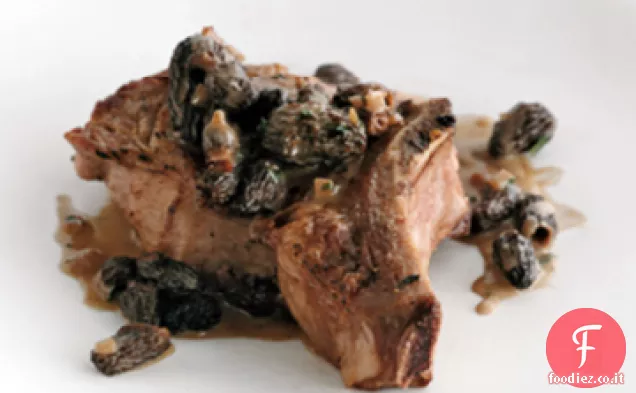 Braciola di vitello arrosto con spugnole