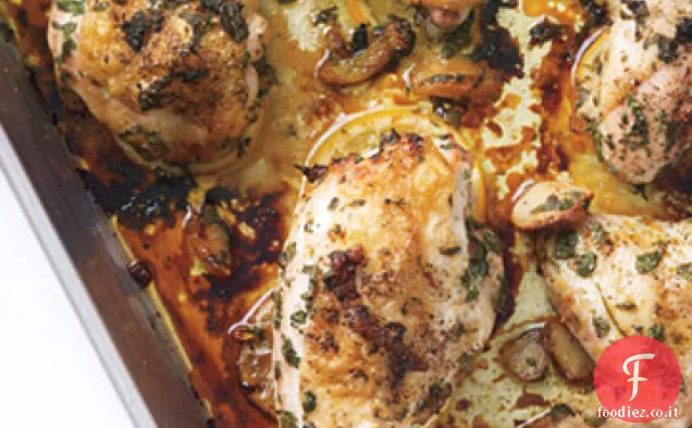 Pollo marinato in olio di aglio