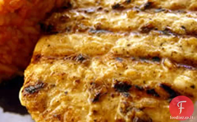 Coriandolo e cumino strofinato braciole di maiale