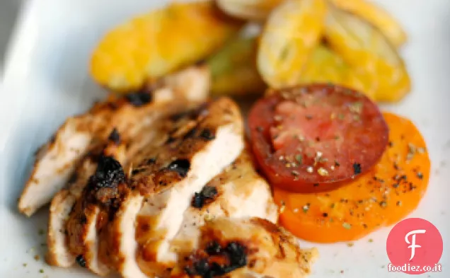 Pollo al lime del sud-ovest con salsa di peperoncino Ancho