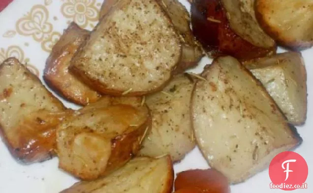 Patate rosse arrostite all'aglio