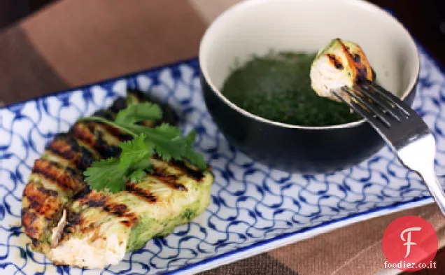 Salsa di coriandolo caldo immersione