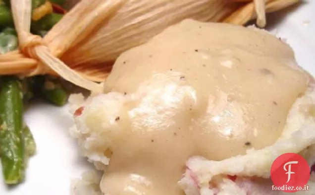 Purè di patate rosse con aglio e parmigiano