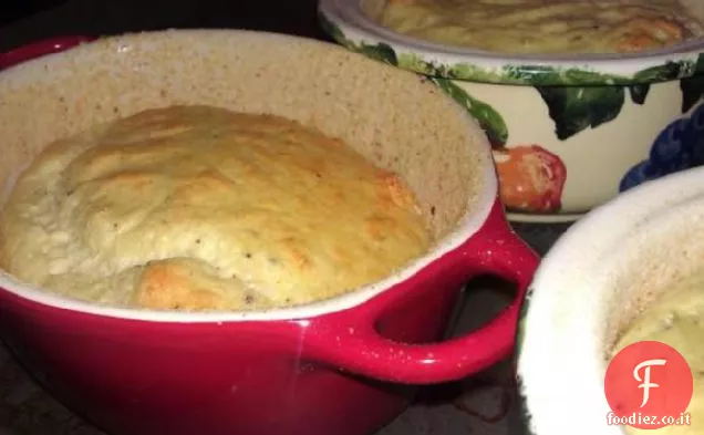 Souffle di porri e Stilton