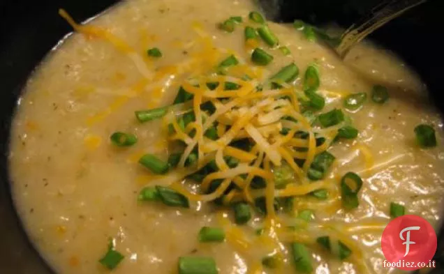 Zuppa di patate e porri a basso contenuto di grassi